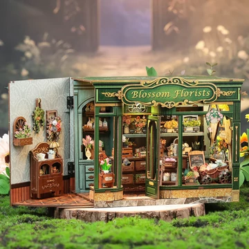 MINIATURE HOUSE - DIY - Blossom Florist - 265pc + LED Light