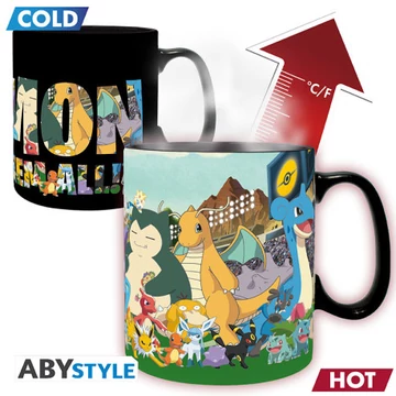 POKEMON - Hőre változó bögre - 460 ml - "Gotta catch em all" 