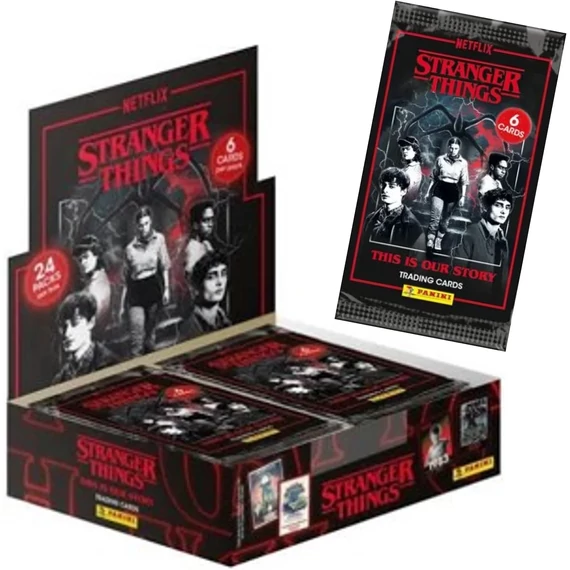 STRANGER THINGS - Panini 24 csomag gyűjtőkártya szett