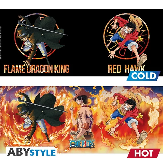 ONE PIECE - Luffy & Sabo - Hőre változó bögre