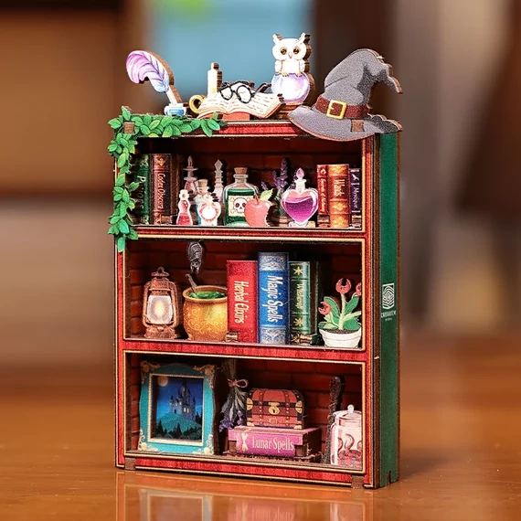 MINI BOOK NOOK KIT - DIY- Magic Bookshelf - Mágnessel