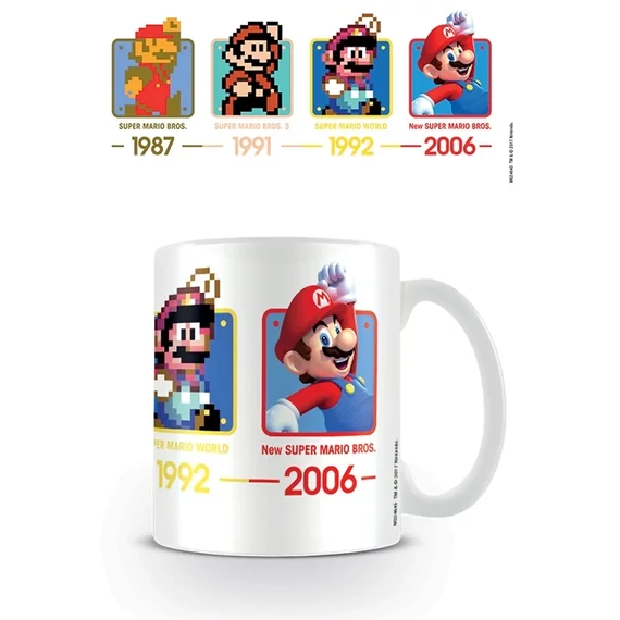 Super Mario Évszámos Bögre