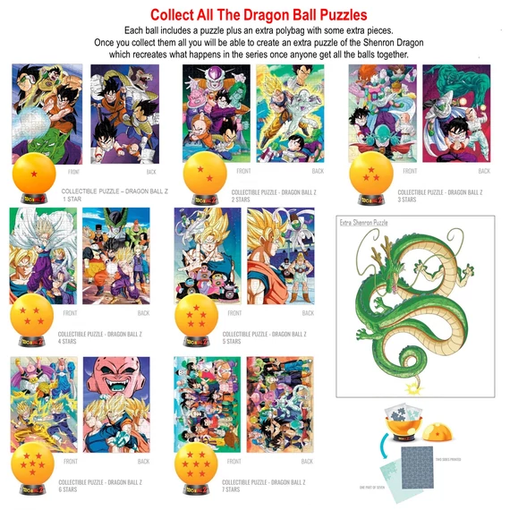 DRAGON BALL Z - Collectible Puzzle - 3 Stars - 2in1 Puzzle