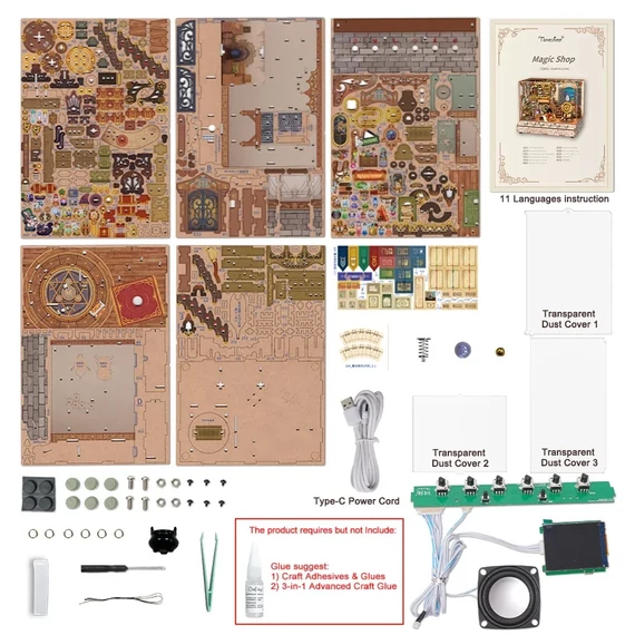 BOOK NOOK KIT - DIY- Magic Shop - 311db + LED Light