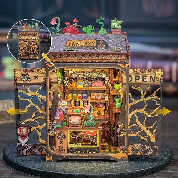MINIATURE HOUSE - DIY - Fantasy Plant Shop - 146db + LED Light