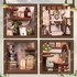 MINIATURE HOUSE - DIY- Sunny Cafe - 233pc + LED Light